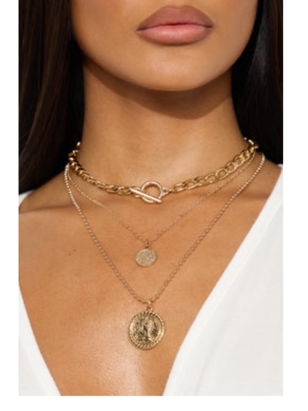 Glowing Cascade Layered Necklace
